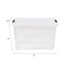 60 Qt. (15 gal.) Stackable Plastic Storage Box with Latching Buckles, Clear