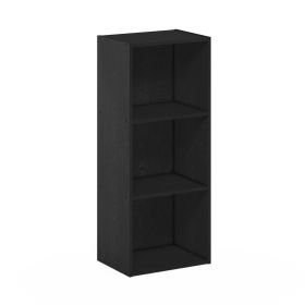3-Tier Open Shelf Bookcase, Blackwood