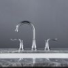 Widespread Bathroom Faucet With Drain Assembly