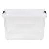 60 Qt. (15 gal.) Stackable Plastic Storage Box with Latching Buckles, Clear