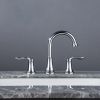 Widespread Bathroom Faucet With Drain Assembly