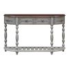 U_STYLE 52''Modern and Contemporary Curved Console Table Sofa Table Entryway Table for Hallway Living Room Bedroom with 4 Drawers and 1 Shelf