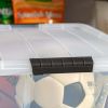 60 Qt. (15 gal.) Stackable Plastic Storage Box with Latching Buckles, Clear