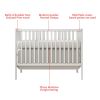 Synergy,5-In-1 Convertible Crib, Converts from Baby Crib to Toddler Bed, Fits Standard Full-Size Crib Mattress ,Easy to Assemble 53*29*9 Inches-WHITE