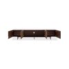 Black and Walnut Color Mid-Century Walnut Wood TV Stand 78.7 x 15.7 x 18.8 in